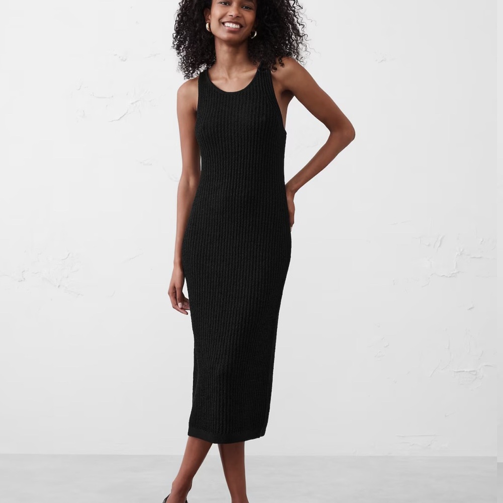 NWT Banana Republic Black Sleeveless sweater Dress